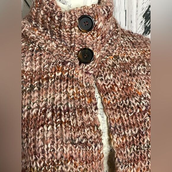 Anthropologie Elsamanda Wool Blend Oversized Sweater Poncho OS - Picture 5 of 7